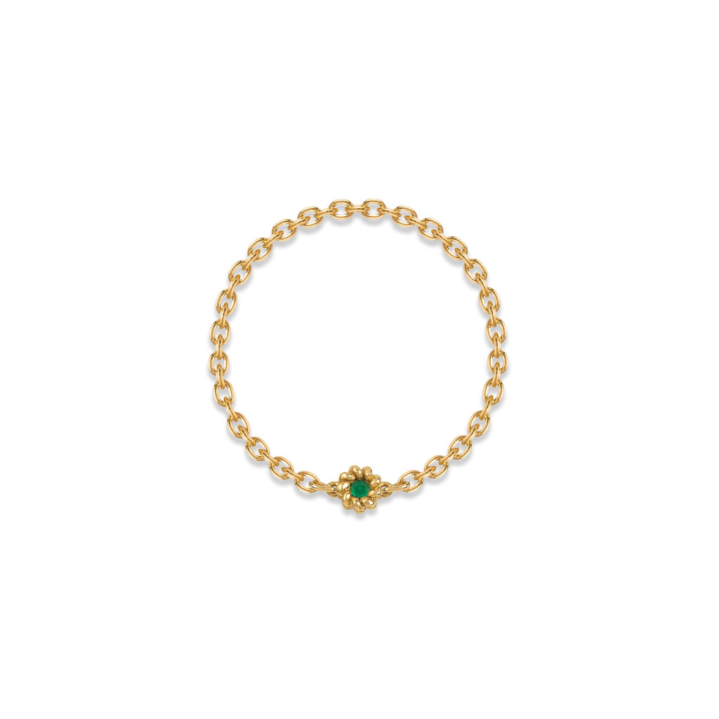 Anel Mundi Chain Esmeralda