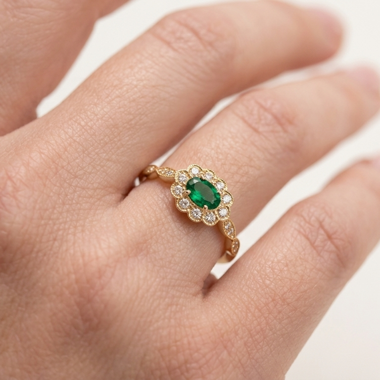 Viena Emerald Ring