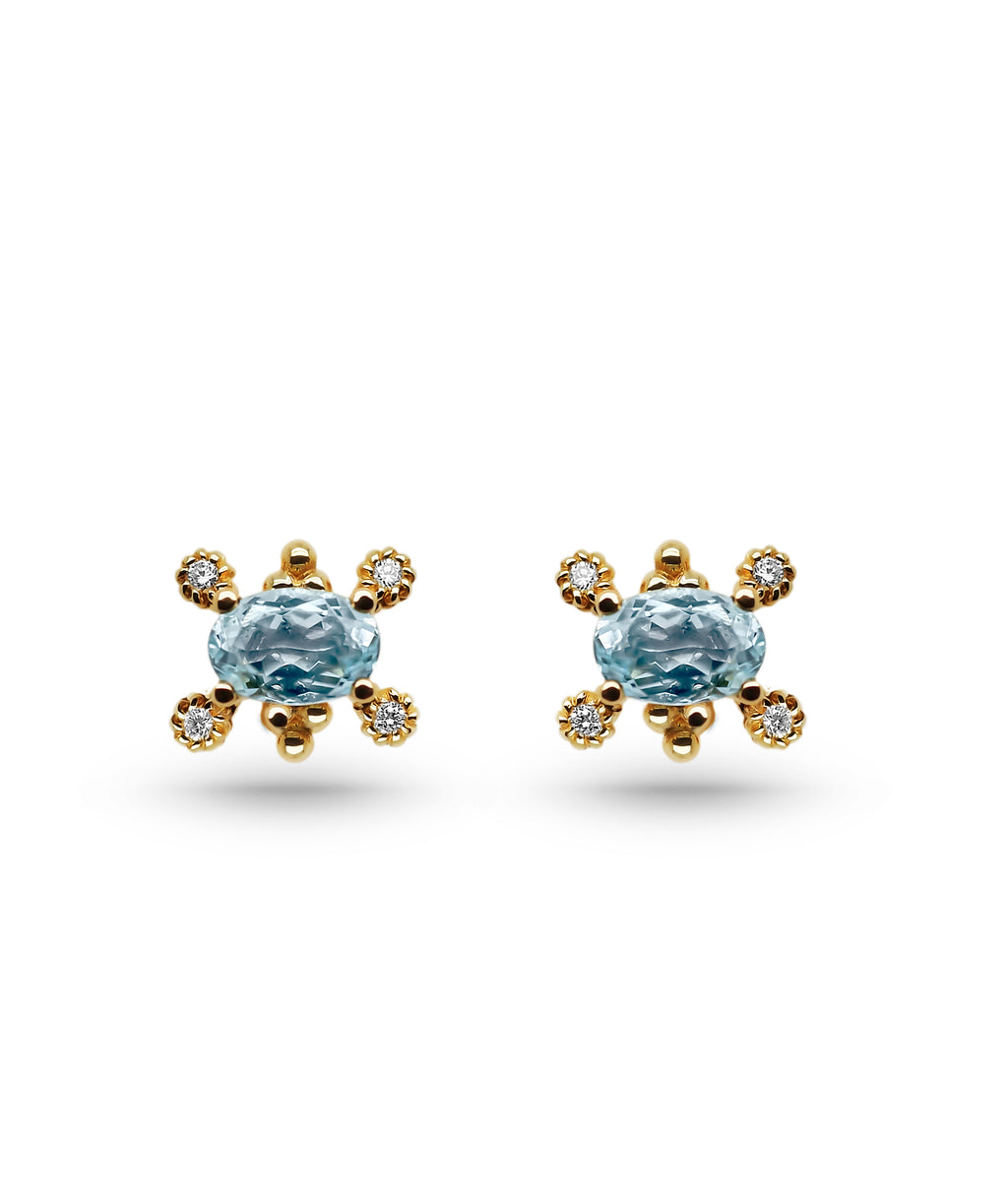 Brincos Mundi Dots Blue