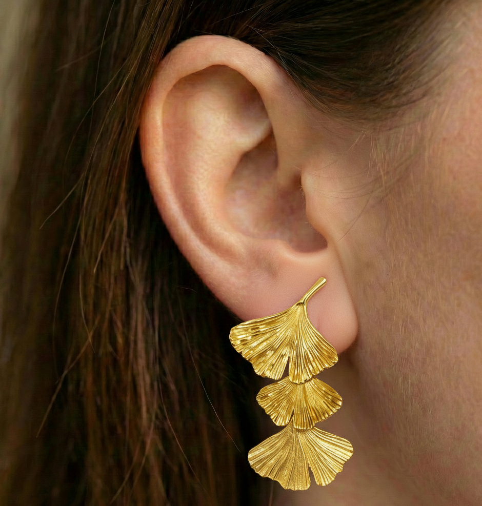 Brinco Ginkgo Triplo