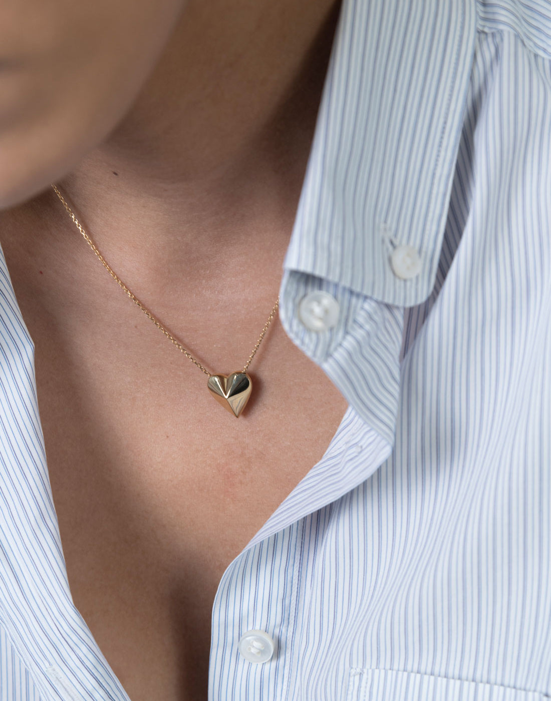 Hearts Stud Necklace