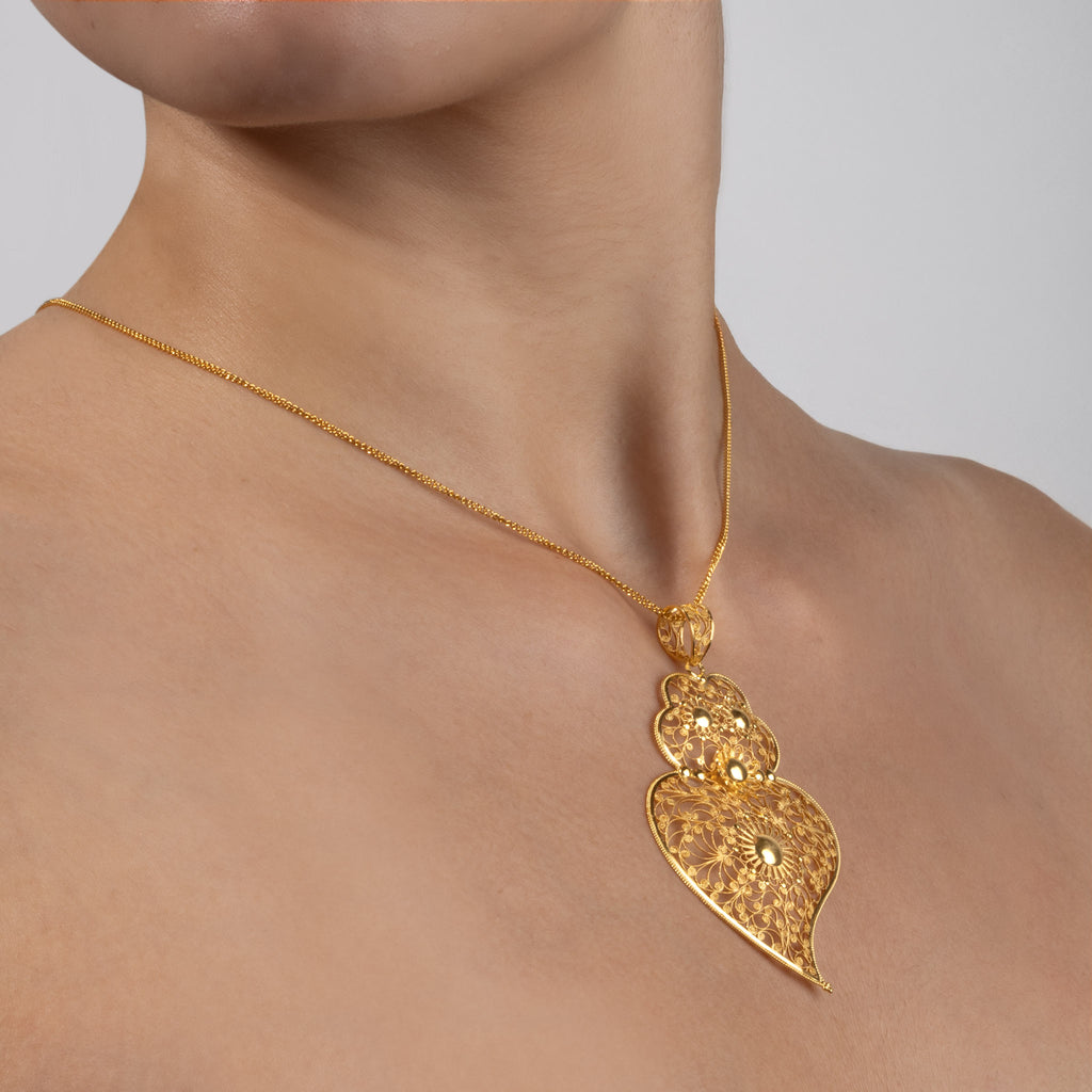 V Embroidered Pendant